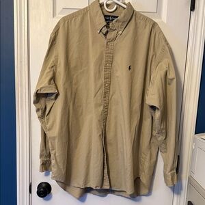 Ralph Lauren Men's Beige Button-Down Shirt